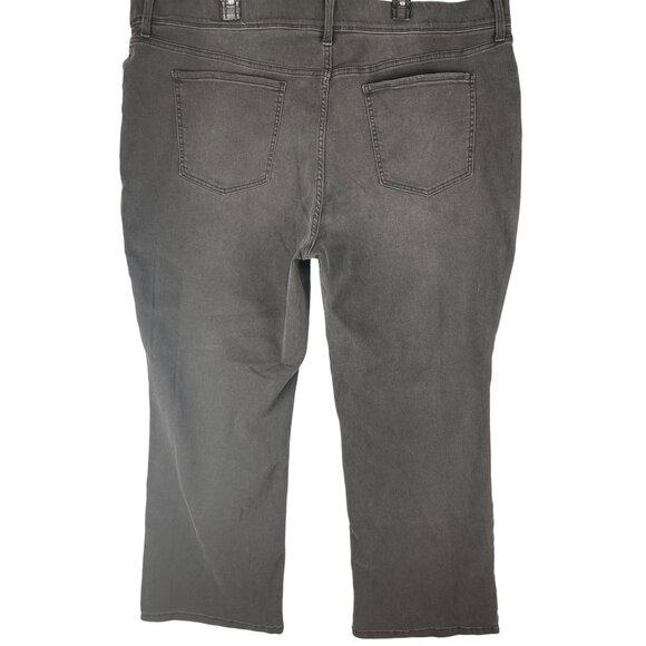 Terra & Sky Womens Plus Size 3X pull on Bootcut High Rise Black Jeans black wash - Picture 2 of 5